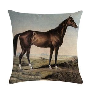 New Horses Cotton Cushion Cover