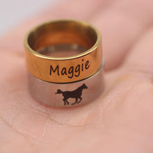 Beautiful Customized Horse Name Ring