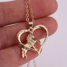 Running Horse Heart Necklace