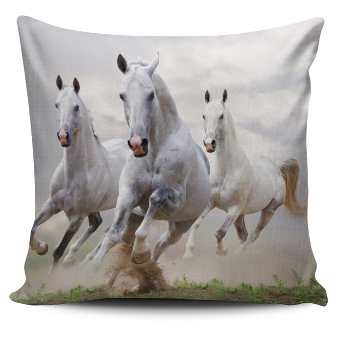 White Runners Pillow Cover