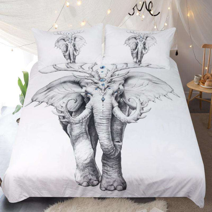 bed set with royal Elephant