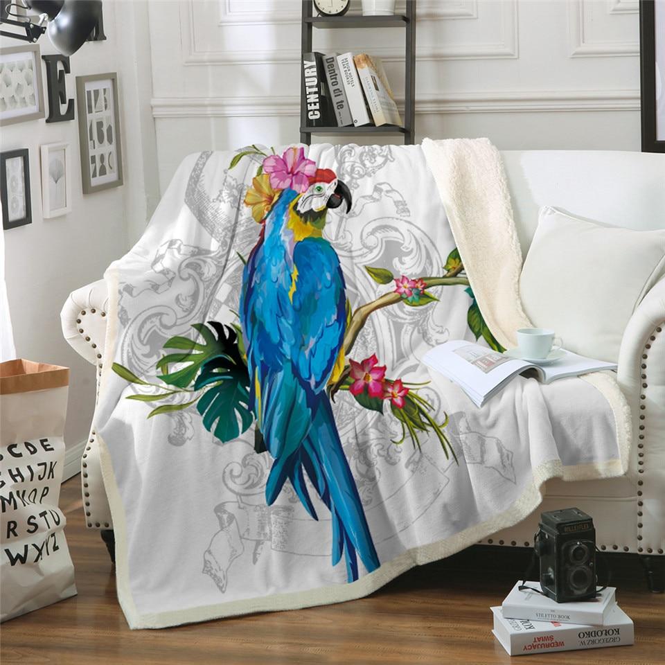 Parrot blanket Colorful Joy by BlueEmma