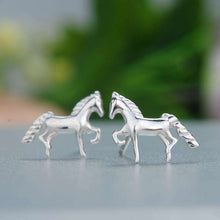 925 Silver Noble Horses Earrings