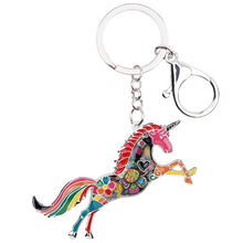 Enamel Alloy Unicorn Keychain