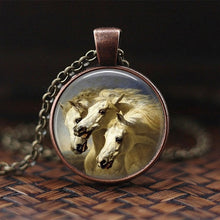 Horse Glass Pendant Necklace