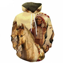 White Indian Horse Hoodie