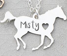 Beautiful Customized Horse Name Necklace