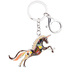 Enamel Alloy Unicorn Keychain