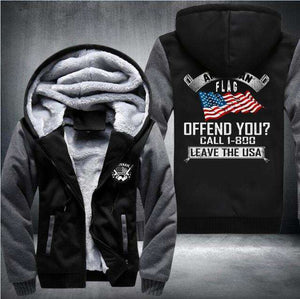 "American Flag Offend You?" Heavy Jacket